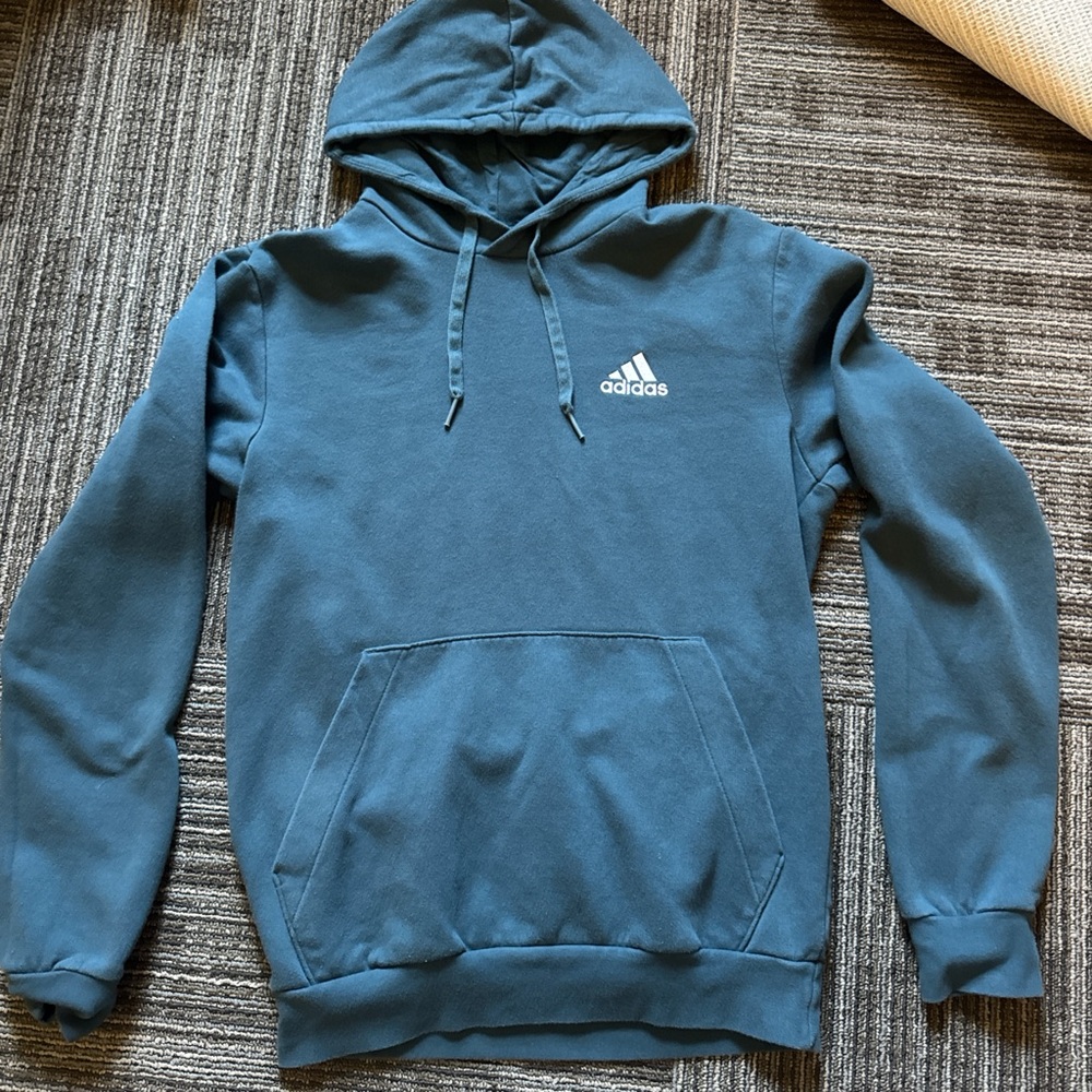 Adidas Men's Teal Hoodie